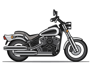 アメリカンタイプのバイク