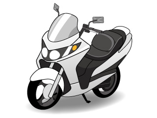 スクータータイプのバイク